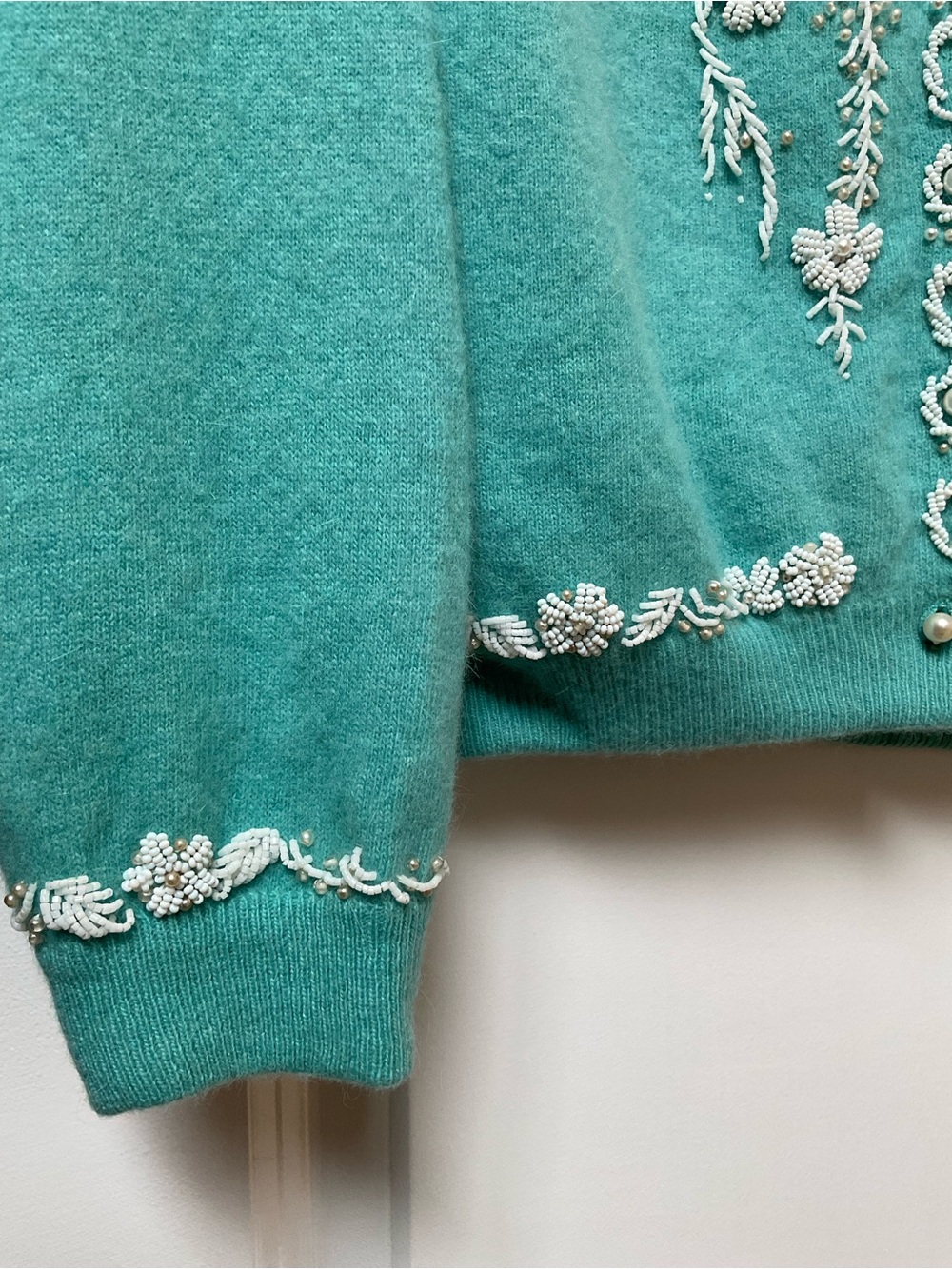 Vintage 50’s-60’s Glass Beaded Cardigan - Picture 5 of 15